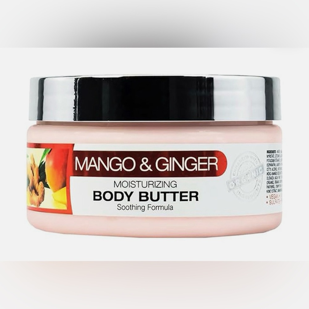 Mango & Ginger Body Butter Shea Butter Nourishing Fast Absorbing Body Cream 8 oz
